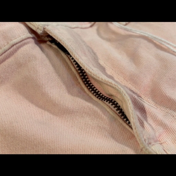 Sanctuary Cherry Blossom Midi Slit Distressed Denim Shorts Pink Size 28 - Picture 13 of 16